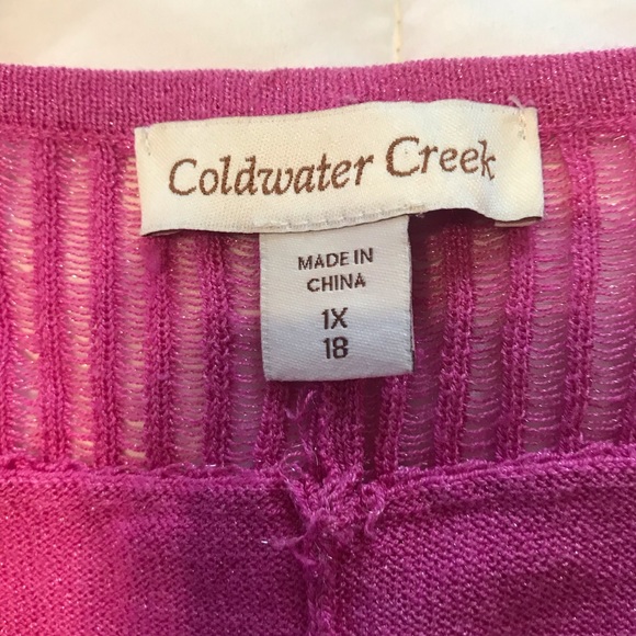 Coldwater Creek Pink Coverlet 1X - Picture 3 of 5